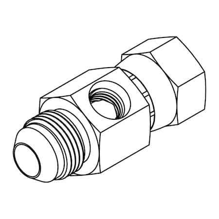 Tompkins Hydraulic Fitting, Steel24MJ-24FJX-04FOR-GAUGE PORT GP6504-24-24-04FB